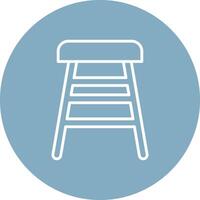 Bar Stool Line Multi Circle Icon vector