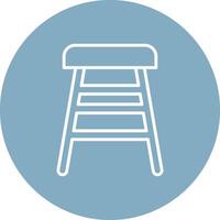 Bar Stool Line Multi Circle Icon vector