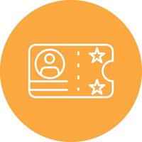 Ticket Line Multi Circle Icon vector