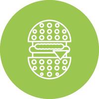 Burger Line Multi Circle Icon vector