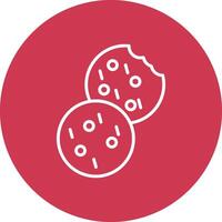 Cookie Line Multi Circle Icon vector