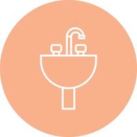 Sink Line Multi Circle Icon vector