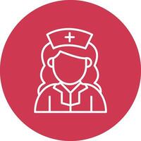 Nursing Line Multi Circle Icon vector