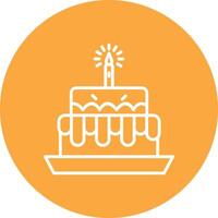 Cake Line Multi Circle Icon vector