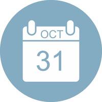 October Glyph Multi Circle Icon vector