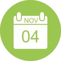 November Glyph Multi Circle Icon vector