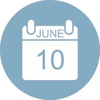 June Glyph Multi Circle Icon vector