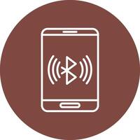 Bluetooth línea multi circulo icono vector