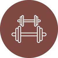 Dumbbell Line Multi Circle Icon vector