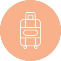 Suitcase Line Multi Circle Icon vector