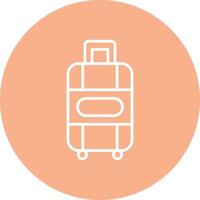 Suitcase Line Multi Circle Icon vector