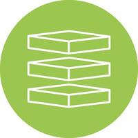 Layers Line Multi Circle Icon vector