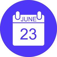 June Glyph Multi Circle Icon vector