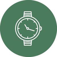 reloj línea multi circulo icono vector