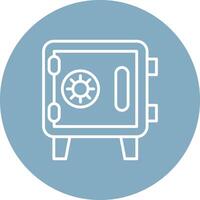 Safe Box Line Multi Circle Icon vector