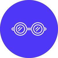 Eyeglasses Line Multi Circle Icon vector