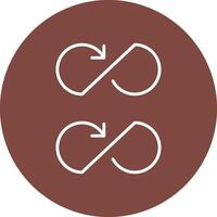 Infinity Line Multi Circle Icon vector