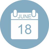 June Glyph Multi Circle Icon vector