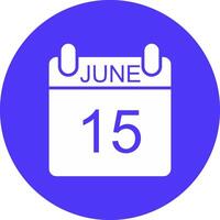 June Glyph Multi Circle Icon vector