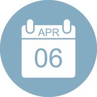 April Glyph Multi Circle Icon vector