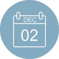 December Line Multi Circle Icon vector
