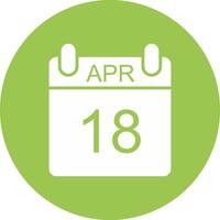 April Glyph Multi Circle Icon vector