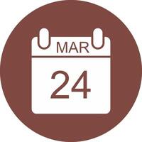 March Glyph Multi Circle Icon vector