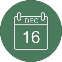 December Line Multi Circle Icon vector