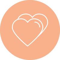 Heart Line Multi Circle Icon vector