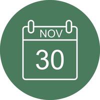 November Line Multi Circle Icon vector