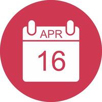 April Glyph Multi Circle Icon vector