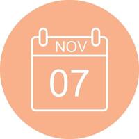 November Line Multi Circle Icon vector