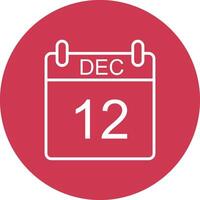 December Line Multi Circle Icon vector