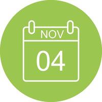 November Line Multi Circle Icon vector