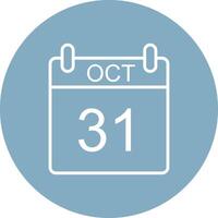 October Line Multi Circle Icon vector