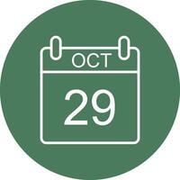 October Line Multi Circle Icon vector