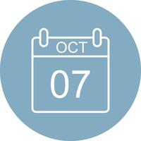 October Line Multi Circle Icon vector