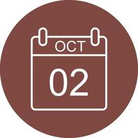 October Line Multi Circle Icon vector