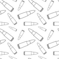 Line art bullets pattern. Black and white seamless background. vector