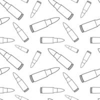 Line art bullets pattern. Black and white seamless background. vector