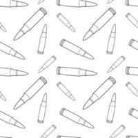 Line art bullets pattern. Black and white seamless background. vector
