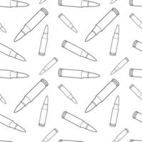 Line art bullets pattern. Black and white seamless background. vector