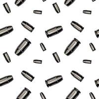 Metallic chrome bullets pattern. Repeated seamless background texture. vector