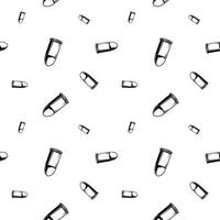 Repeated black and white chrome bullets, seamless pattern background or wallpaper. vector