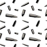 Metallic chrome bullets pattern. Repeated seamless background texture. vector