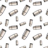 Metallic bullets illustration. Seamless pattern background for shooting or army concept. vector