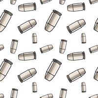 Metallic bullets illustration. Seamless pattern background for shooting or army concept. vector