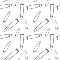 Line art bullets pattern. Black and white seamless background. vector