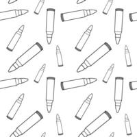 Line art bullets pattern. Black and white seamless background. vector