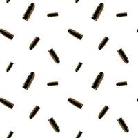 black and white seamless pattern with bullet ammo. vector